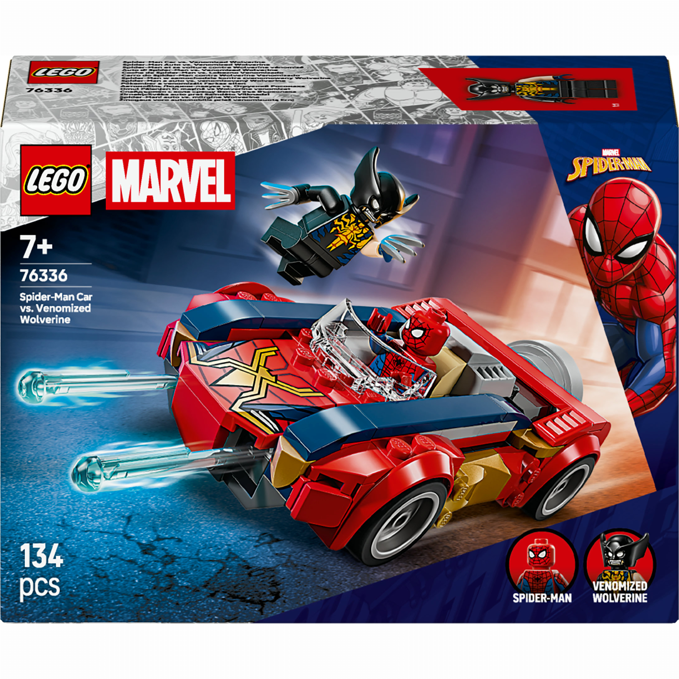 Конструктор LEGO Marvel Автомобіль Людини-павука vs. Отруєний Росомаха (76336)